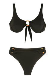 Amir Slama Set bikini con anello - Nero