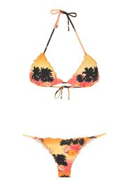 Amir Slama Set bikini con stampa - Arancione