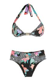 Amir Slama Set bikini con stampa - Nero