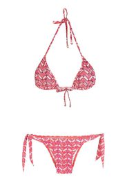 Amir Slama Bikini con motivo chevron - Rosa