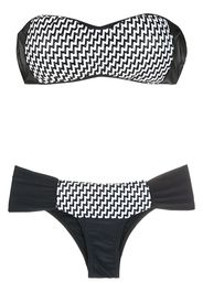 Amir Slama Bikini senza spalline - Nero