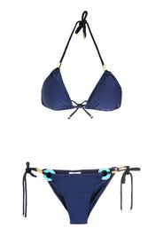 Amir Slama Set bikini con decorazione - Blu