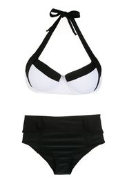 Amir Slama Bikini bicolore - Nero