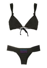 Amir Slama Set bikini con dettaglio a nodo - Nero