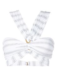 Amir Slama Top bikini con dettaglio ad anello - Bianco