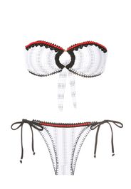 Amir Slama Set bikini a righe - Bianco