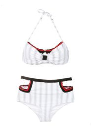 woven bandeau bikini set