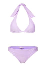 Amir Slama Set bikini con scollo all'americana - Viola