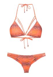 Amir Slama Bikini con cut-out - Arancione