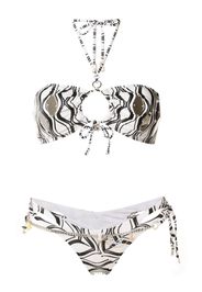 Amir Slama Bikini con stampa - Bianco