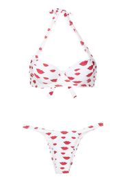 Amir Slama Set bikini con stampa - Bianco