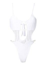 Amir Slama Costume intero con cut-out - Bianco