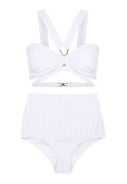 Amir Slama Bikini con scollo a V - Bianco