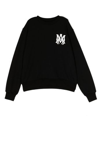 AMIRI KIDS Bones monogram-print sweatshirt - Nero