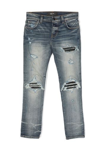 AMIRI KIDS distressed slim-fit jeans - Blu