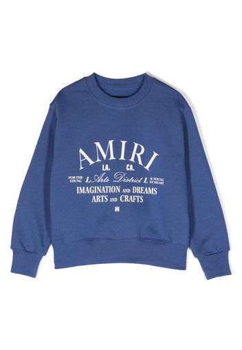 AMIRI KIDS Arts District logo-print sweatshirt - Blu