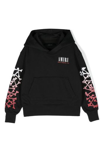 AMIRI KIDS Bones-print cotton hoodie - Nero