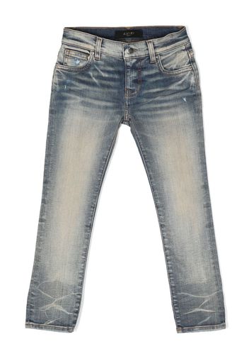 AMIRI KIDS slim-cut washed jeans - Blu