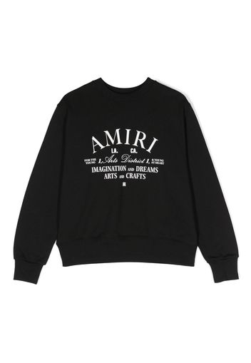 AMIRI KIDS logo-print cotton sweatshirt - Nero