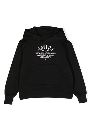 AMIRI KIDS logo-print cotton hoodie - Nero