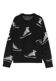 AMIRI KIDS Skeleton Foot print sweatshirt - Nero