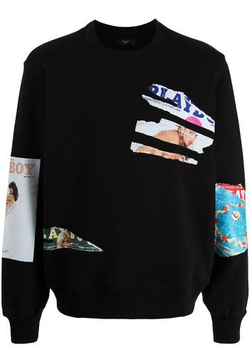 AMIRI Playboy magazine crew neck sweatshirt - Nero