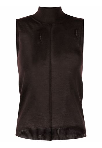 AMIRI high neck cashmere vest - Marrone