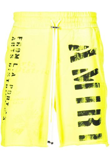 AMIRI Shorts sportivi con stampa - Giallo