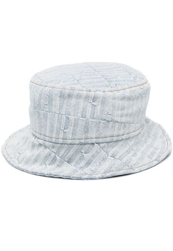 AMIRI Repeat denim jacquard bucket hat - Blu