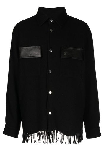 AMIRI long-sleeve fringed shirt - Nero