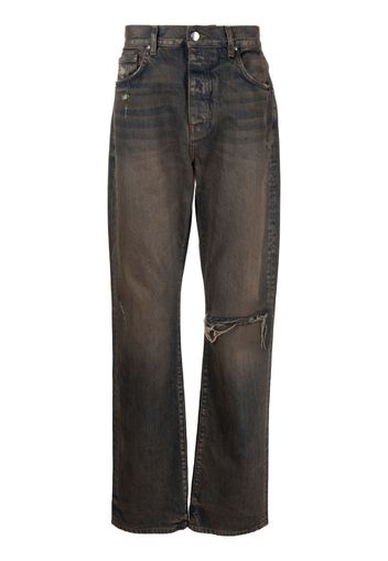 AMIRI Jeans dritti con effetto vissuto - Blu