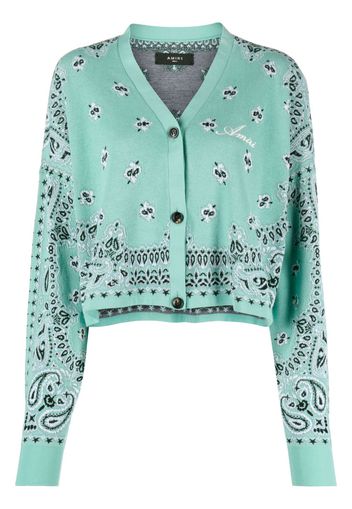 AMIRI BANDANA CARDIGAN - Verde