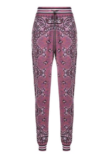 AMIRI bandana-pattern knitted track pants - Viola