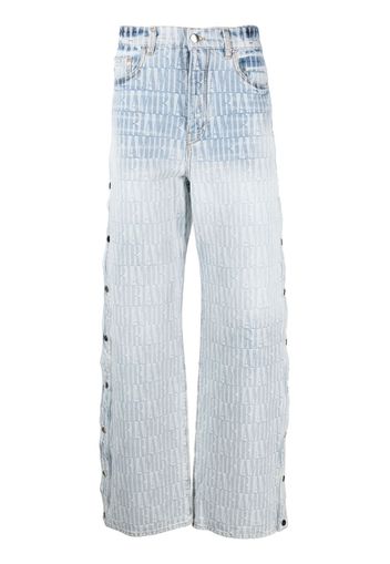 AMIRI Jeans Snap-Off con effetto jacquard - Blu