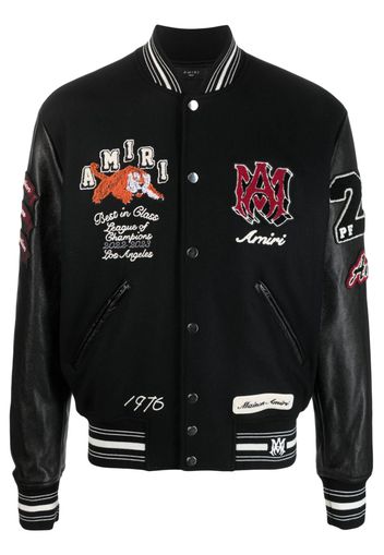 AMIRI logo-patch varsity jacket - Nero