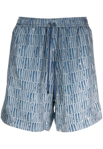 AMIRI gradient drawstring shorts - Blu