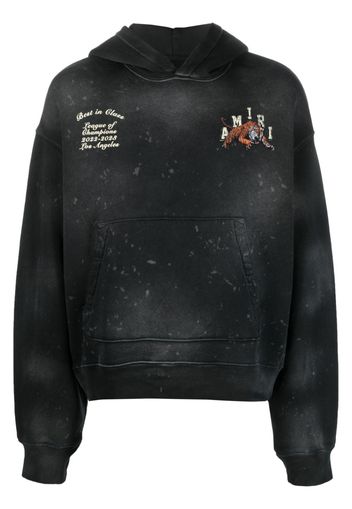 AMIRI Vintage Tiger rib-trimmed hoodie - Nero