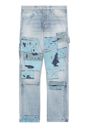 AMIRI Jeans con dettaglio patchwork - Blu