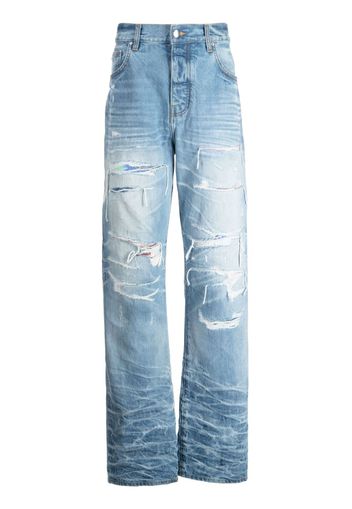 AMIRI distressed lose-fit jeans - Blu