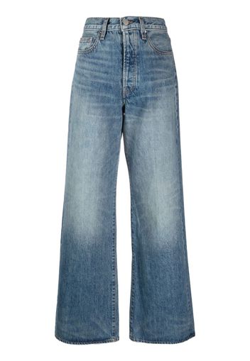 AMIRI high-rise wide-leg jeans - Blu