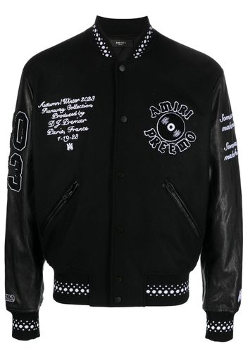 AMIRI logo-appliqué varsity jacket - Nero