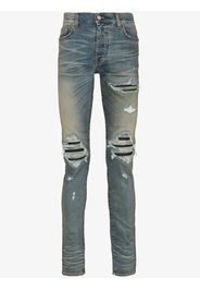 MX1 distressed-effect slim-leg jeans