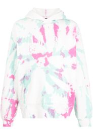 AMIRI logo-print tie-dye hoodie - Bianco