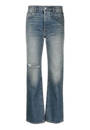 AMIRI mid-rise distressed straight jeans - Blu