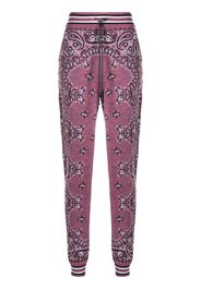 AMIRI bandana-pattern knitted track pants - Viola