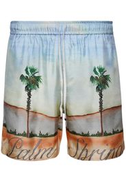 AMIRI Dinosaur Webster palm-tree shorts - Blu