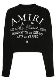 AMIRI logo-embroidered cotton jumper - Nero