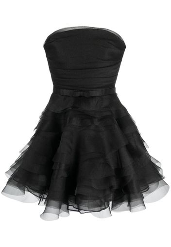 Ana Radu strapless organza minidress - Nero