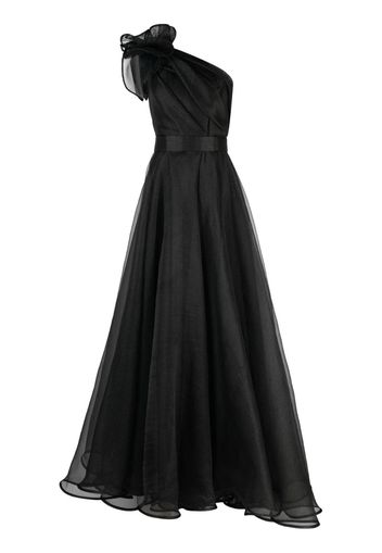 Ana Radu one-shoulder organza maxi dress - Nero