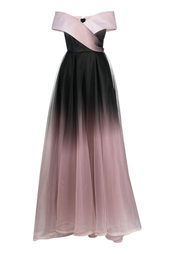 Ana Radu gradient-effect organza maxi dress - Nero